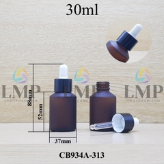 Chai thủy tinh vát nắp bóp khoen nhôm 30ml