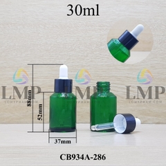 Chai thủy tinh vát nắp bóp khoen nhôm 30ml