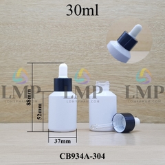 Chai thủy tinh vát nắp bóp khoen nhôm 30ml