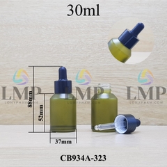Chai thủy tinh vát nắp bóp khoen nhôm 30ml