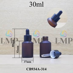 Chai thủy tinh vát nắp bóp khoen nhôm 30ml