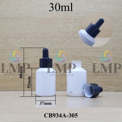 Chai thủy tinh vát nắp bóp khoen nhôm 30ml