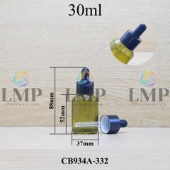 Chai thủy tinh vát nắp bóp khoen nhôm 30ml