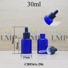 Chai thủy tinh vát nắp bóp khoen nhôm 30ml