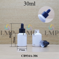 Chai thủy tinh vát nắp bóp khoen nhôm 30ml