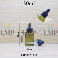 Chai thủy tinh vát nắp bóp khoen nhôm 30ml