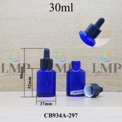 Chai thủy tinh vát nắp bóp khoen nhôm 30ml