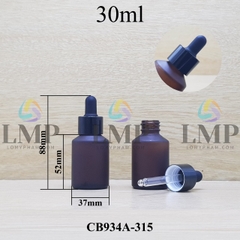 Chai thủy tinh vát nắp bóp khoen nhôm 30ml