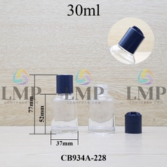 Chai thủy tinh vát nắp nhấn 30ml