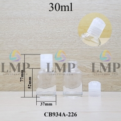 Chai thủy tinh vát nắp nhấn 30ml