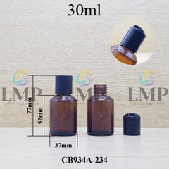 Chai thủy tinh vát nắp nhấn 30ml