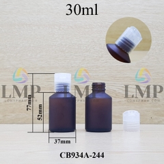 Chai thủy tinh vát nắp nhấn 30ml