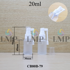 Chai thủy tinh đầu xịt mũi 360 độ