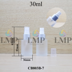 Chai thủy tinh đầu phun sương xi 1 viền