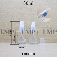Chai thủy tinh đầu phun sương xi 1 viền