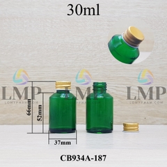 Chai thủy tinh vát nắp nhôm cuốn 30ml