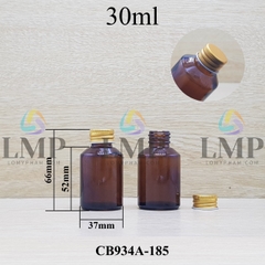 Chai thủy tinh vát nắp nhôm cuốn 30ml