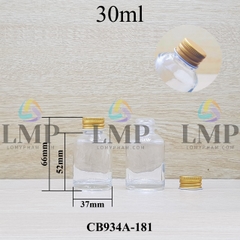Chai thủy tinh vát nắp nhôm cuốn 30ml