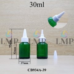 Chai thủy tinh vát nắp nhọn sọc 30ml