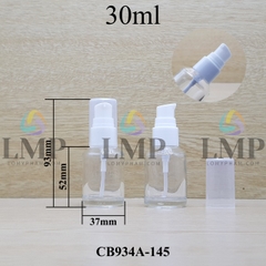 Chai thủy tinh vát đầu xịt giọt 1 viền 30ml