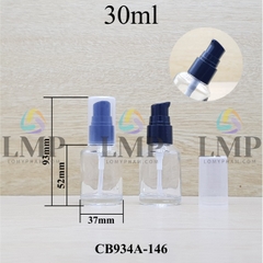 Chai thủy tinh vát đầu xịt giọt 1 viền 30ml