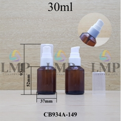 Chai thủy tinh vát đầu xịt giọt 1 viền 30ml