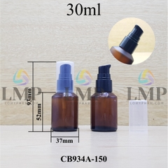 Chai thủy tinh vát đầu xịt giọt 1 viền 30ml