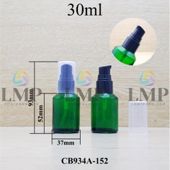 Chai thủy tinh vát đầu xịt giọt 1 viền 30ml