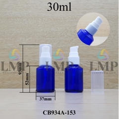 Chai thủy tinh vát đầu xịt giọt 1 viền 30ml