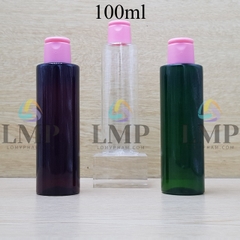 Chai PET vai ngang nắp bật trơn mờ 100ml