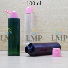 Chai PET vai ngang nắp bật trơn mờ 100ml