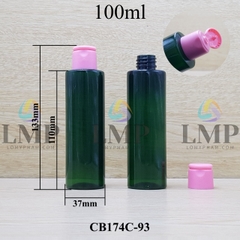 Chai PET vai ngang nắp bật trơn mờ 100ml