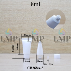 Tuýp nhựa miệng tuýp 5mm nắp vặn 8ml