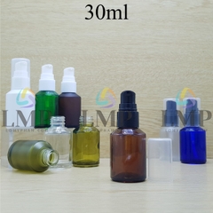 Chai thủy tinh vát đầu xịt giọt 1 viền 30ml