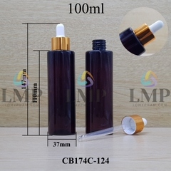 Chai PET vai ngang nắp bóp khoen nhôm 100ml