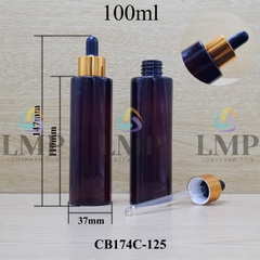 Chai PET vai ngang nắp bóp khoen nhôm 100ml