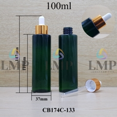 Chai PET vai ngang nắp bóp khoen nhôm 100ml