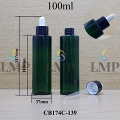 Chai PET vai ngang nắp bóp khoen nhôm 100ml