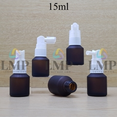 Chai thủy tinh vát đầu xịt mũi 90 độ 15ml