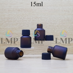 Chai thủy tinh vát nắp push down and turn sọc 15ml
