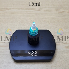 Chai thủy tinh vát nắp nhọn sọc tattoo 15ml