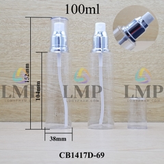 Chai PETG vai ngang đầu phun sương xi