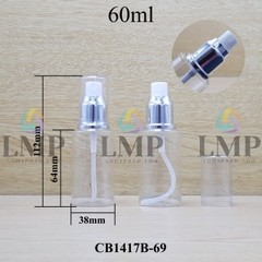 Chai PETG vai ngang đầu phun sương xi