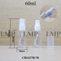 Chai PETG vai ngang đầu xịt giọt 1 viền