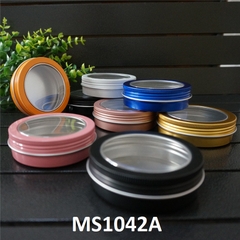 Hộp nhôm tròn kính 100g