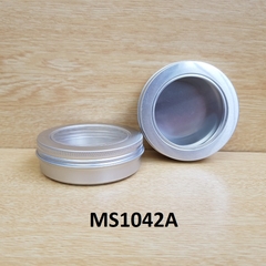 Hộp nhôm tròn kính 100g