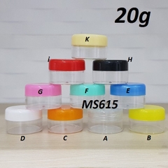 Hũ trong nắp màu 20g