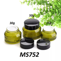 Hũ TT xanh rêu vát nắp đen 15g 30g 50g
