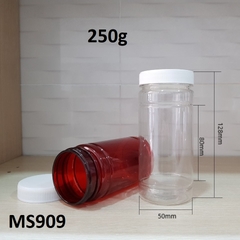 Hũ viên nang nắp trắng sọc 250g