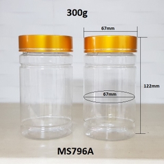 Hũ viên nang TRONG nắp bạc 1 viền 300g